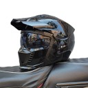 Ochranná motocyklová integrální helma Sklopný zorník a kšilt proti slunci Odolná ABS skořepina Pro motorku enduro skútr i čtyřkolku 3