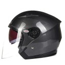 Ochranná motocyklová přilba s dvojitým zorníkem Otevřená s výklopnou sluneční clonou Odolná ABS skořepina Unisex pro motorku skútr i moped 3