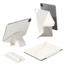 Ochranné pouzdro Folio na tablet iPad Pro 11in M4 M5 dynamický origami stojánek s držákem na stylus z umělé kůže na práci a studium 3