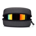 Ochranné pouzdro na lyžiarske okuliare 20×12×10 cm EVA tvrdé puzdro so zipsom Prenosné puzdro na snowboardové okuliare s držiakom Šedé 4