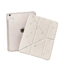 Ochranné pouzdro na tablet iPad 11th A16 10.9 odklápěcí origami stojánek z TPU průhledná záda s motivem hvězd bílé provedení na čtení 1