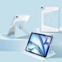 Ochranné pouzdro na tablet iPad Air 13 s čipem M2 s otočením o 360 stupňů umělá kůže průhledná záda a otvor na stylus se stojánkem 1