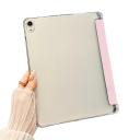 Ochranné pouzdro na tablet iPad Air 4 s úhlopříčkou 10,9 palce s motivem růžové lilie a motýlů TPU materiál růžová barva se skládací klopou 3