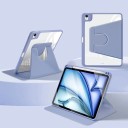 Ochranné pouzdro na tablet iPad mini 6 i mini 7 s otočením o 360 stupňů umělá kůže průhledná záda a otvor na stylus se stojánkem 2