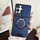 Ochrannó tok Samsung Galaxy S26 Ultra, csúsztatható kamera takaró, kör alakú tartó, mágneses töltés támogatás, tok 5