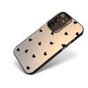 Ochranný kryt na Samsung Galaxy A17 5G Se srdíčky Ultra tenký a odolný Matná záda Šedá s černým motivem Chránič fotoaparátu Na denní nošení 3