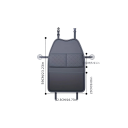 Ochranný kryt zadní strany autosedačky s kapsami univerzální PU kůže voděodolný chránič proti okopání a nečistotám 2