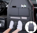 Ochranný kryt zadní strany autosedačky s kapsami univerzální PU kůže voděodolný chránič proti okopání a nečistotám 3