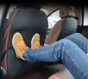Ochranný kryt zadní strany autosedačky s kapsami univerzální PU kůže voděodolný chránič proti okopání 2