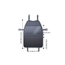 Ochranný kryt zadní strany autosedačky s průhlednou kapsou univerzální PU kůže voděodolný chránič proti okopání a nečistotám 2