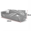 Ochranný potah na pohovku voděodolná ochrana proti drápancům zvířat prachu a nečistotám 90 x 330 cm průhledný plast na sedačku 2