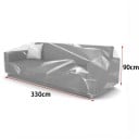 Ochranný potah na pohovku vodoodolná ochrana proti drápancům zvierat prachu a nečistotám 90 x 330 cm priehľadný plast na sedačku 2