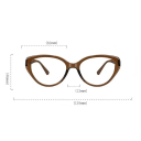Óculos cat eye de plástico para longe -3,00 Óculos de grau com filtro de luz azul Armações elegantes Óculos para uso diário 2