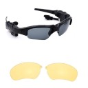 Óculos com auscultadores bluetooth e microfone para música e chamadas em mãos livres Formato desportivo Lentes escuras Duração 6 3