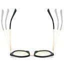 Óculos contra a luz azul para computador e telemóvel Estrutura quadrada em forma de olhos de gato Ponte e laterais metálicas finas Lentes 8