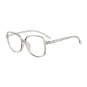 Óculos contra a luz azul para computador e telemóvel Grandes armações de plástico de forma geométrica com linha superior reta Estilo oversize Lentes 2