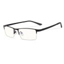 Óculos contra a luz azul para computador Estruturas metálicas semi-rimadas em forma retangular Lentes transparentes Almofadas nasais 1