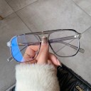 Óculos contra a luz azul para trabalho no computador Grande armação quadrada com ponte dupla Lentes transparentes com largura de 57 mm Hastes de 146 4