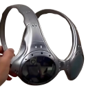 Óculos de desporto retro UV400 com lentes em PC e armação em metal prata cinza com design espelhado irregular Unisex 2