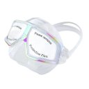 Óculos de mergulho 16 x 6,5 cm Cinta ajustável Vidro antiembaciamento Proteção UV Decoração metálica Máscara de snorkel Óculos 4