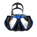 Óculos de mergulho com suporte para câmara de ação 16,6 x 9,3 cm Máscara de silicone com vidro temperado Tecnologia anti-embaçamento Óculos de snorkel 5