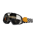 Óculos de moto com lente PC prateada 20 x 9 cm proteção UV Óculos de proteção para moto estilo vintage Óculos contra o vento e poeira 4