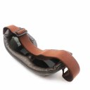 Óculos de moto retro com lentes cinzentas Óculos de moto de pele castanha Óculos de proteção em ABS PC espuma e pele para capacete aberto 3