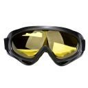 Óculos de motocross pretos em material TPU com lentes PC resistentes Óculos de proteção desportivos para moto Ciclismo Esqui e snowboard 6