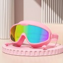 Óculos de natação exteriores com tampões de ouvido Vidro arco-íris Óculos de natação em silicone à prova de água para piscina, mar e água 4
