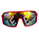 Óculos de sol desportivos para homem em plástico 14 x 6 x 14 cm Óculos UV estilizados com inscrição na haste para lazer e atividades desportivas 2