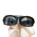 Óculos de sol desportivos UV400 com armação preta e lentes espelhadas, óculos de proteção unissexo para ciclismo, corrida e condução 1