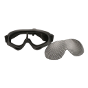 Óculos de tiro tácticos com armação preta em TPU e rede metálica 18 x 8 cm Óculos de proteção para airsoft paintball treino militar 2