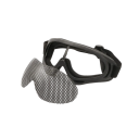 Óculos de tiro tácticos com armação preta em TPU e rede metálica 18 x 8 cm Óculos de proteção para airsoft paintball treino militar 3