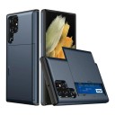 Odolný dvouvrstvý kryt na Samsung Galaxy A16 Skrytá prihrádka na karty Posuvné dvierka na zadnej strane Zvýšené okraje Ochranný obal 7
