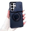 Odolný kryt na Samsung Galaxy A17 so stojánkom Posuvná krytka fotoaparátu Vyklápací krúžok Ochranný obal na mobil pre sledovanie videa 8