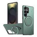 Odolný magnetický kryt na Samsung Galaxy A17 S otočným krúžkom a vyklápacím stojanom Pevný plast PC a pružné TPU Obal na mobil do auta 9