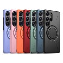 Odolný magnetický kryt na Samsung Galaxy A25 S kroužkem na prst a sklopným stojánkem Tvrdý plast PC a měkké TPU Obal na mobil pro řidiče 1