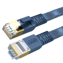 Odolný plochý síťový kabel CAT 8 40Gbps 50 cm nylonový opletený RJ45 2000MHz modrý pro modem router PC a herní konzole 5