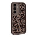 Odolný silikonový obal na Samsung Galaxy A15 5G Leopardí vzor se třpytivým efektem Vystouplý rám kolem objektivů Ochranný kryt na mobil 10