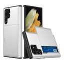 Odporna obudowa z kieszenią na karty Samsung Galaxy A55 Dwuczęściowa konstrukcja Przesuwana pokrywa kieszeni na plecach Wyższe krawędzie 9