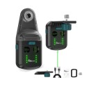 Odsavač prachu při vrtání Decteam PQH05G 3 v 1 Zelená laserová vodováha Přísavka na stěnu Baterie 3,7 V 1800 mAh USB-C Černo-tyrkysová 1