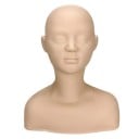 Oefenfiguur voor het aanbrengen van cosmetica 39 x 30 cm siliconen hoofd en PVC buste voor het oefenen van make-up, massage en huidverzorging 1