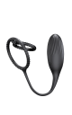 Œuf vibrant en silicone pour massage de la prostate et des zones intimes avec 2 anneaux de constriction, adapté pour lui et pour elle, emballage 1