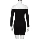 Off-shoulder mini-jurk 3