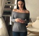 Off-shoulder sweater til kvinder 4
