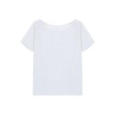 Off-shoulder T-shirt Løs pasform Casual dametop Elegant komfortabel stil Moderigtig T-shirt til arbejde og fritid 4