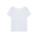 Off-shoulder T-shirt Løs pasform Casual dametop Elegant komfortabel stil Moderigtig T-shirt til arbejde og fritid 4