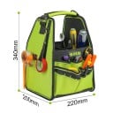 Offene Werkzeugtasche 34 x 22 x 20 cm Wasserabweisend mit verstärktem Boden 23 Taschen Verstellbarer Gurt Organizer 2