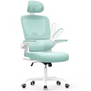 Office Chair with Headrest 51 x 54 x 110 cm Adjustable Seat Height Flip-Up Armrests Max. 150 kg 6