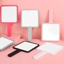 Oglindă cosmetică portabilă colorată cu suprafață pătrată, oglindă de înaltă definiție cu mâner din plastic, instrument de machiaj și gene 2